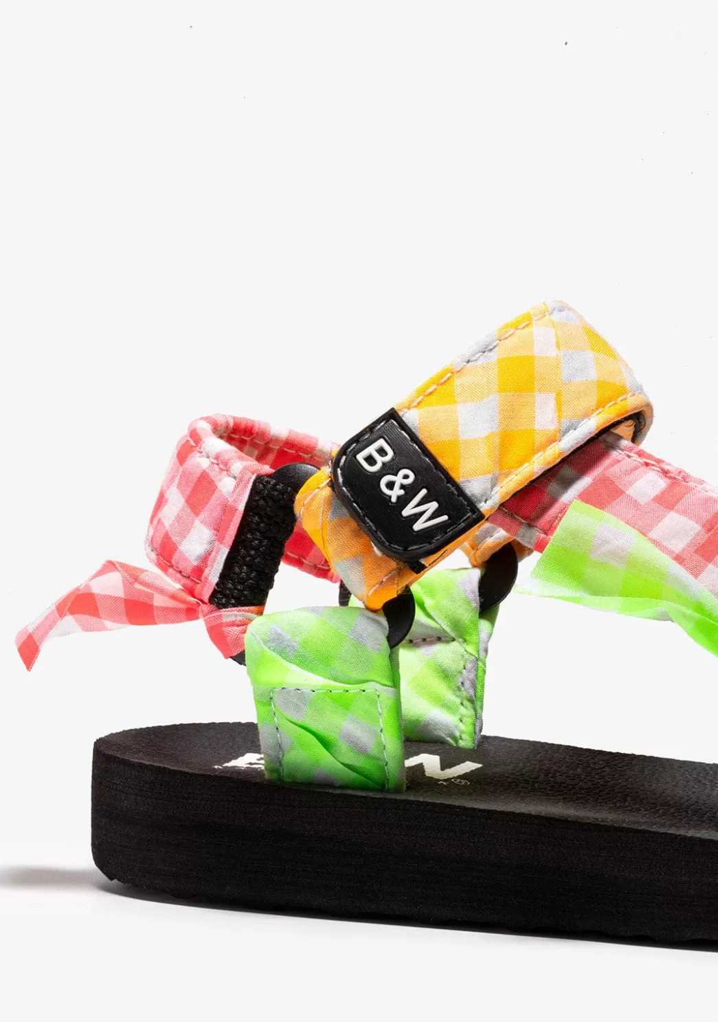 Clearance Sandalias De Niña Cuadros Vichy Multicolor B&W Sandalias | Sandalias