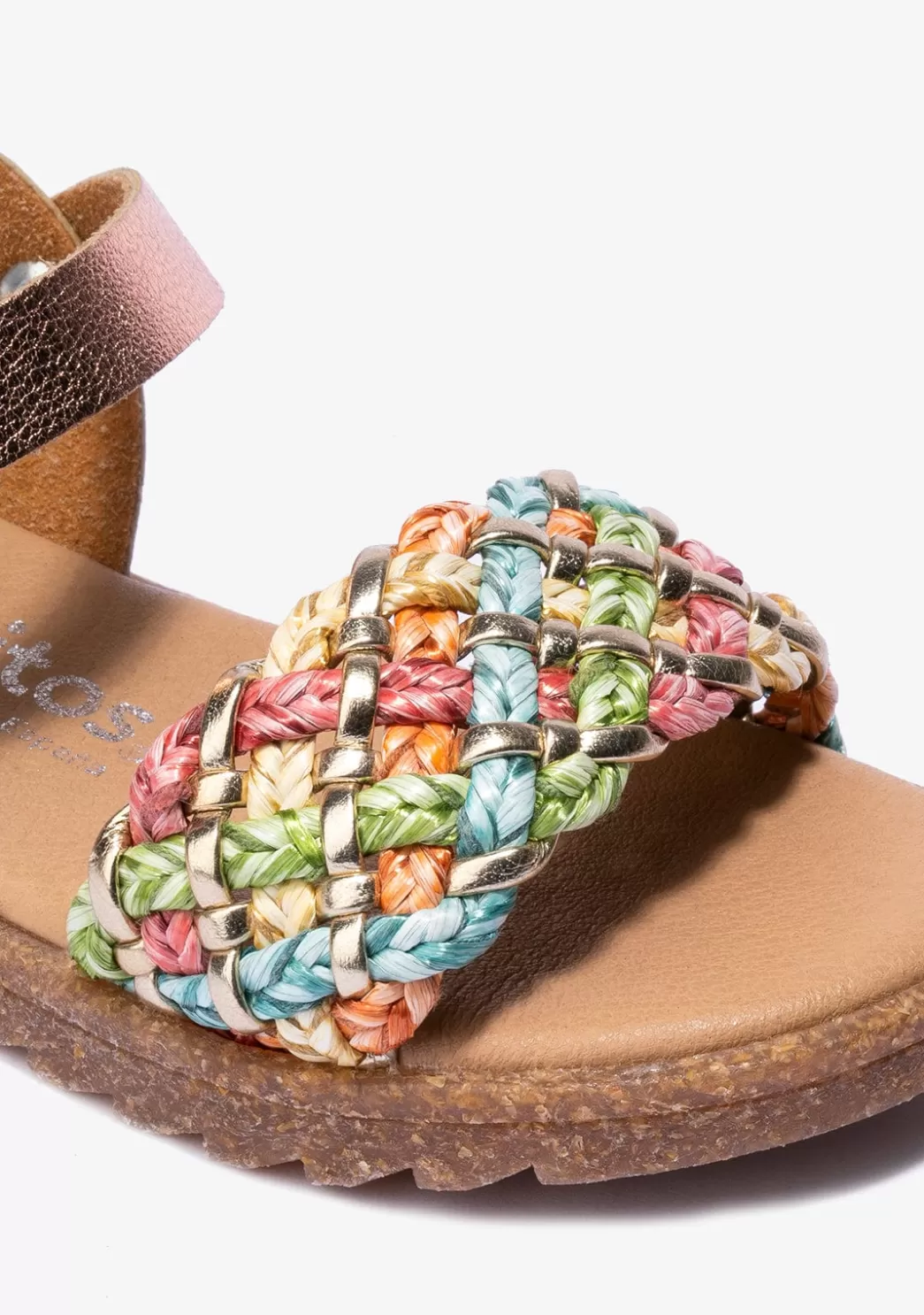 Hot Sandalias De Niña Hebilla Metalizado Multicolor Sandalias