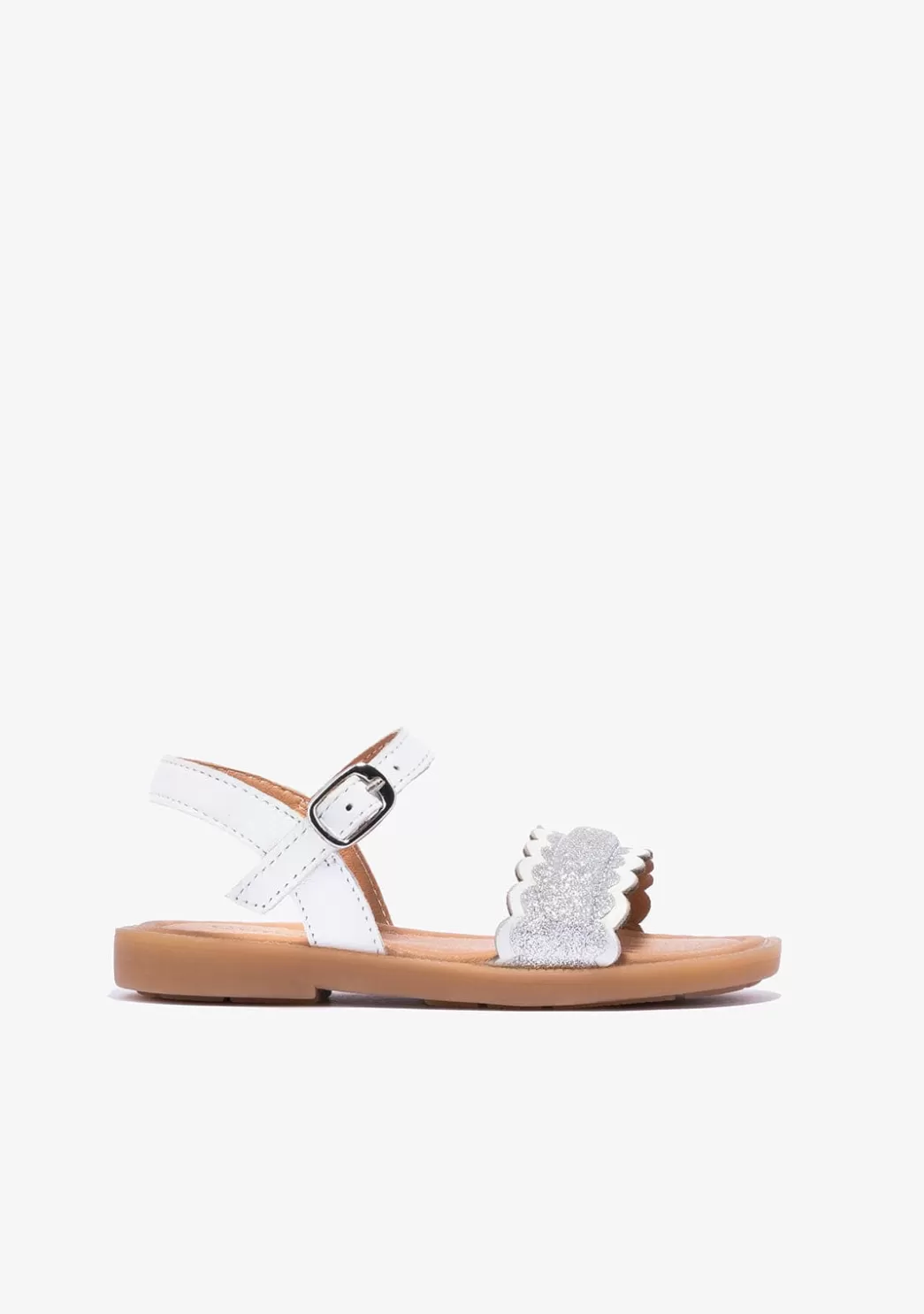 Online Sandalias De Niña Hebilla Napa Blanco Sandalias | Zapatos De Ceremonia