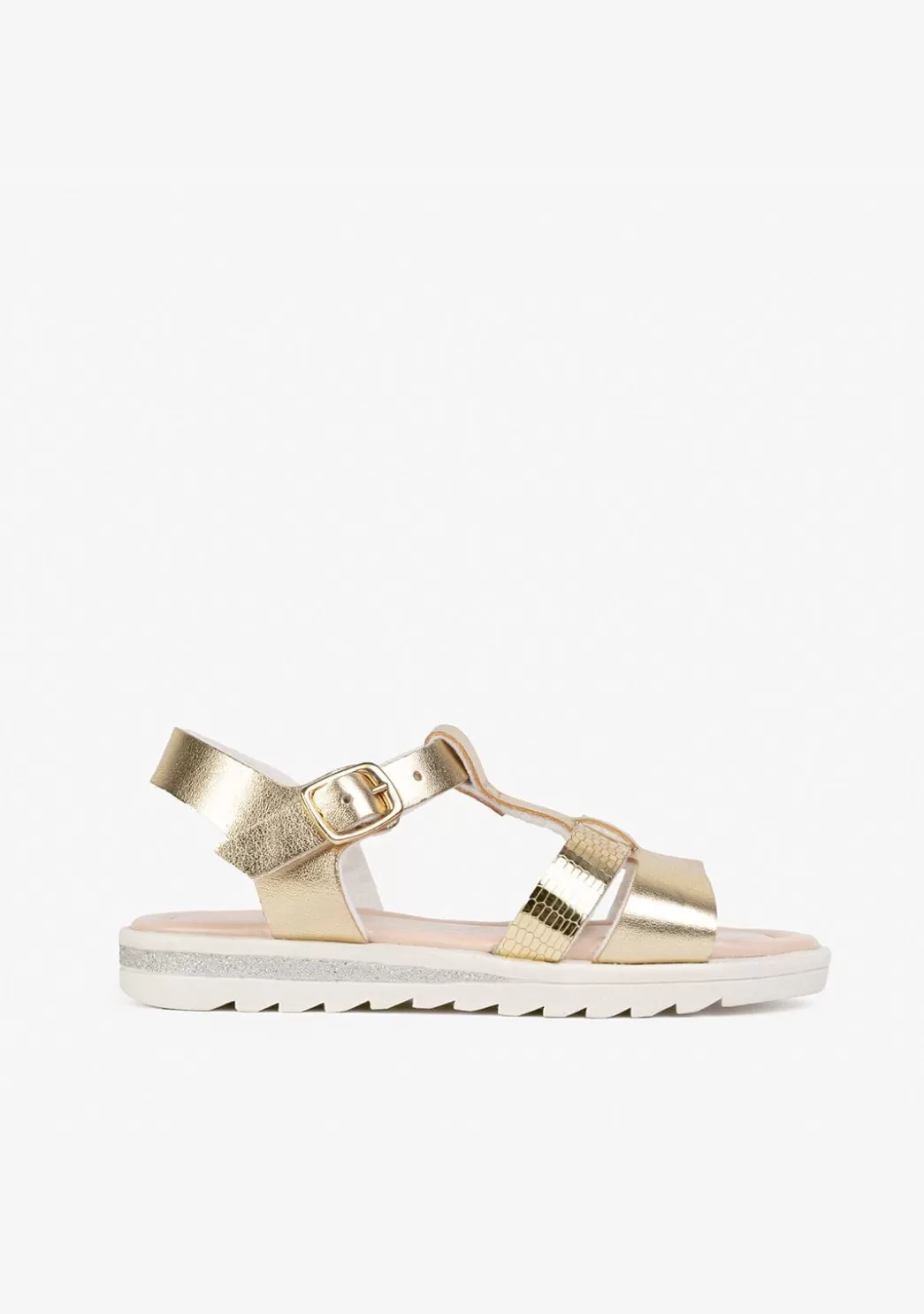 Flash Sale Sandalias De Niña Metalizado Platino Sandalias | Zapatos De Ceremonia