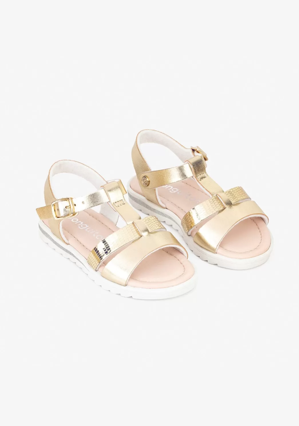 Flash Sale Sandalias De Niña Metalizado Platino Sandalias | Zapatos De Ceremonia