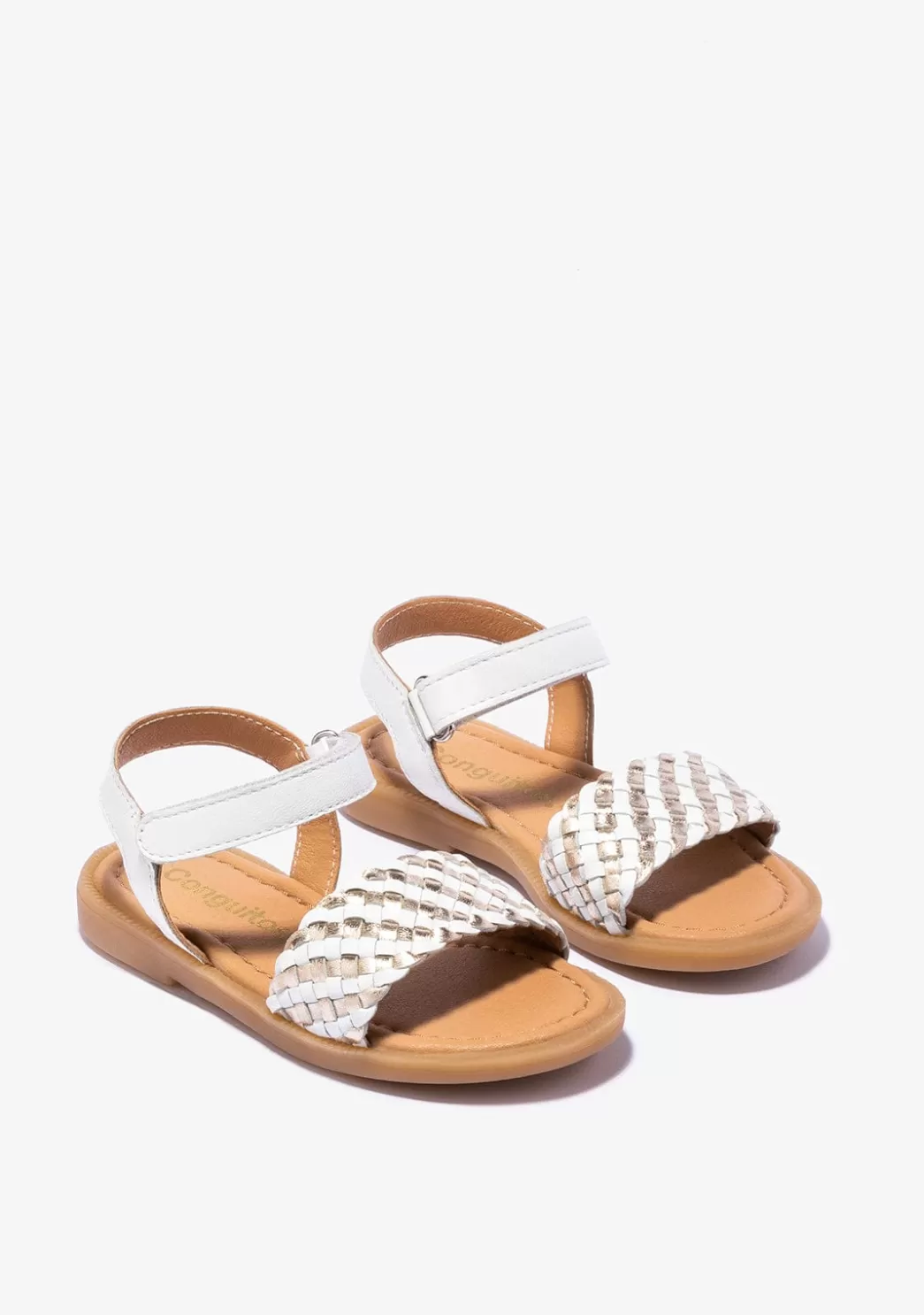 Best Sandalias De Niña Napa Blanco Oro Sandalias | Zapatos De Ceremonia