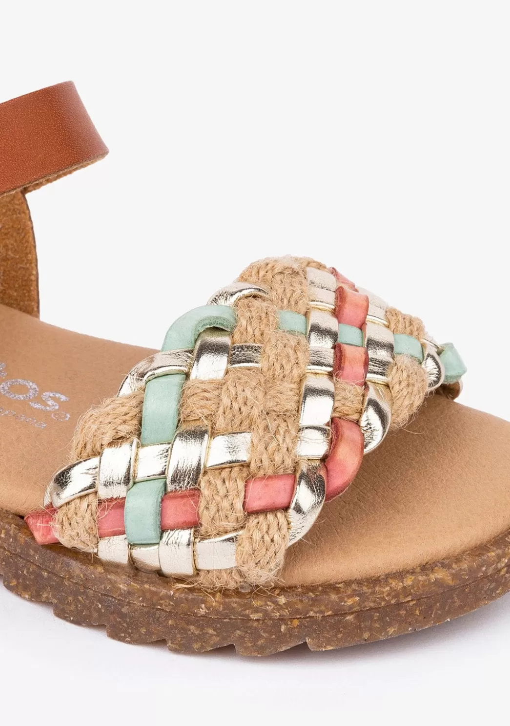 Shop Sandalias De Niña Trenzado Piel Marrón Sandalias