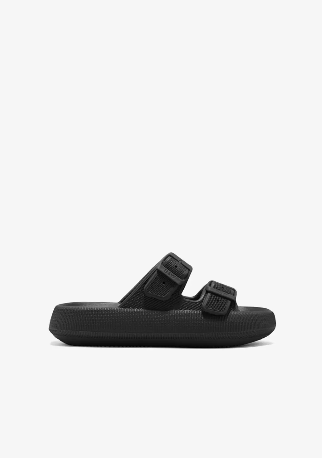 Outlet Sandalias Doble Hebilla Negro Sandalias | Sandalias