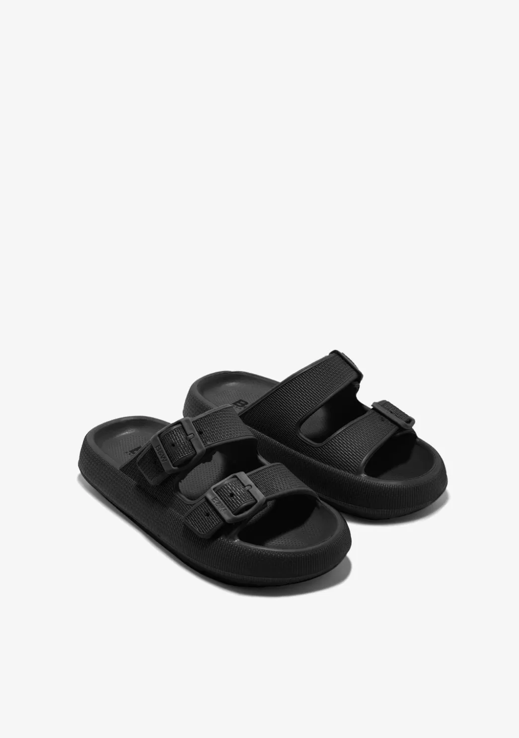 Outlet Sandalias Doble Hebilla Negro Sandalias | Sandalias