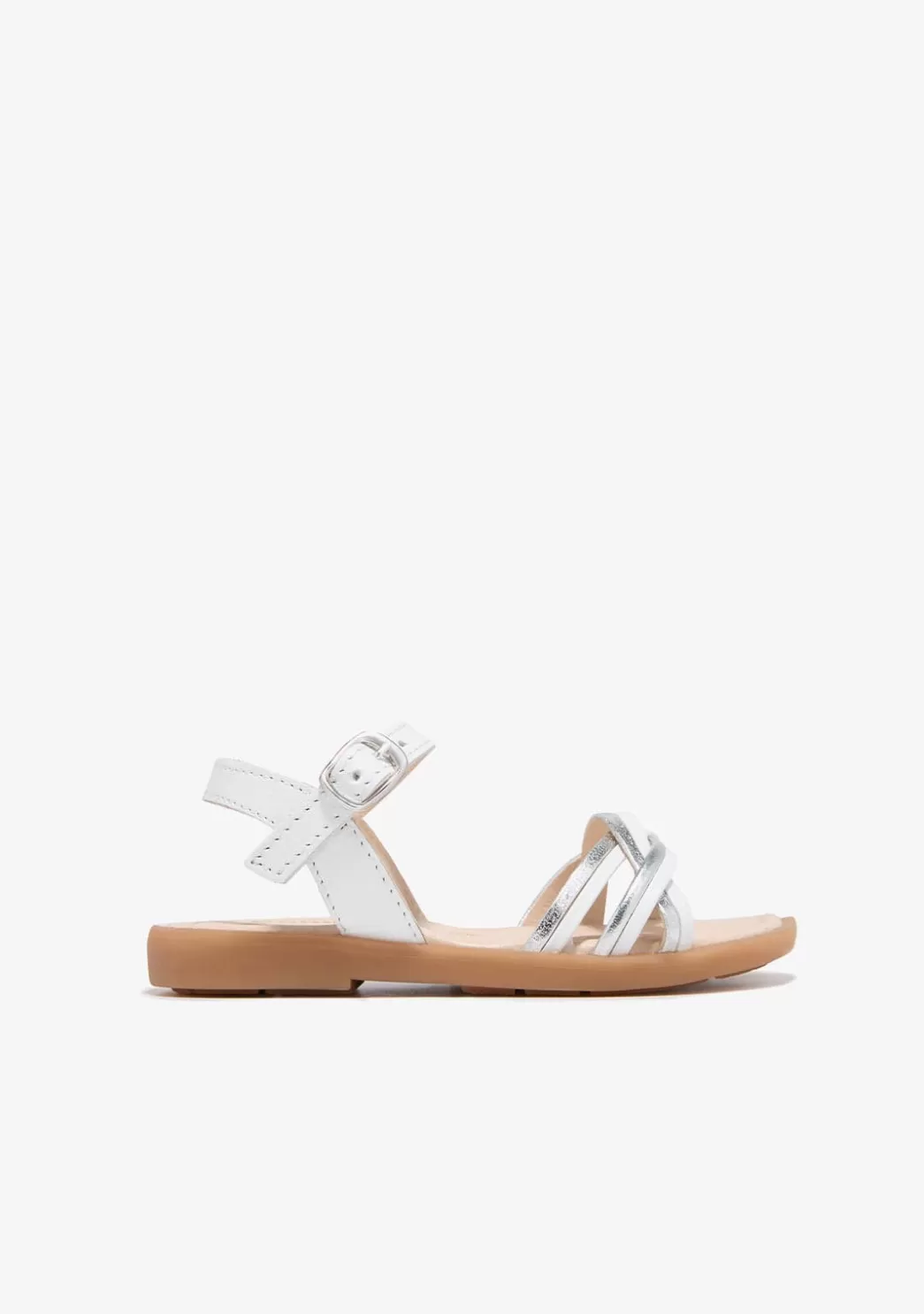 Flash Sale Sandalias Hebilla Blanco Plata Sandalias | Zapatos De Ceremonia