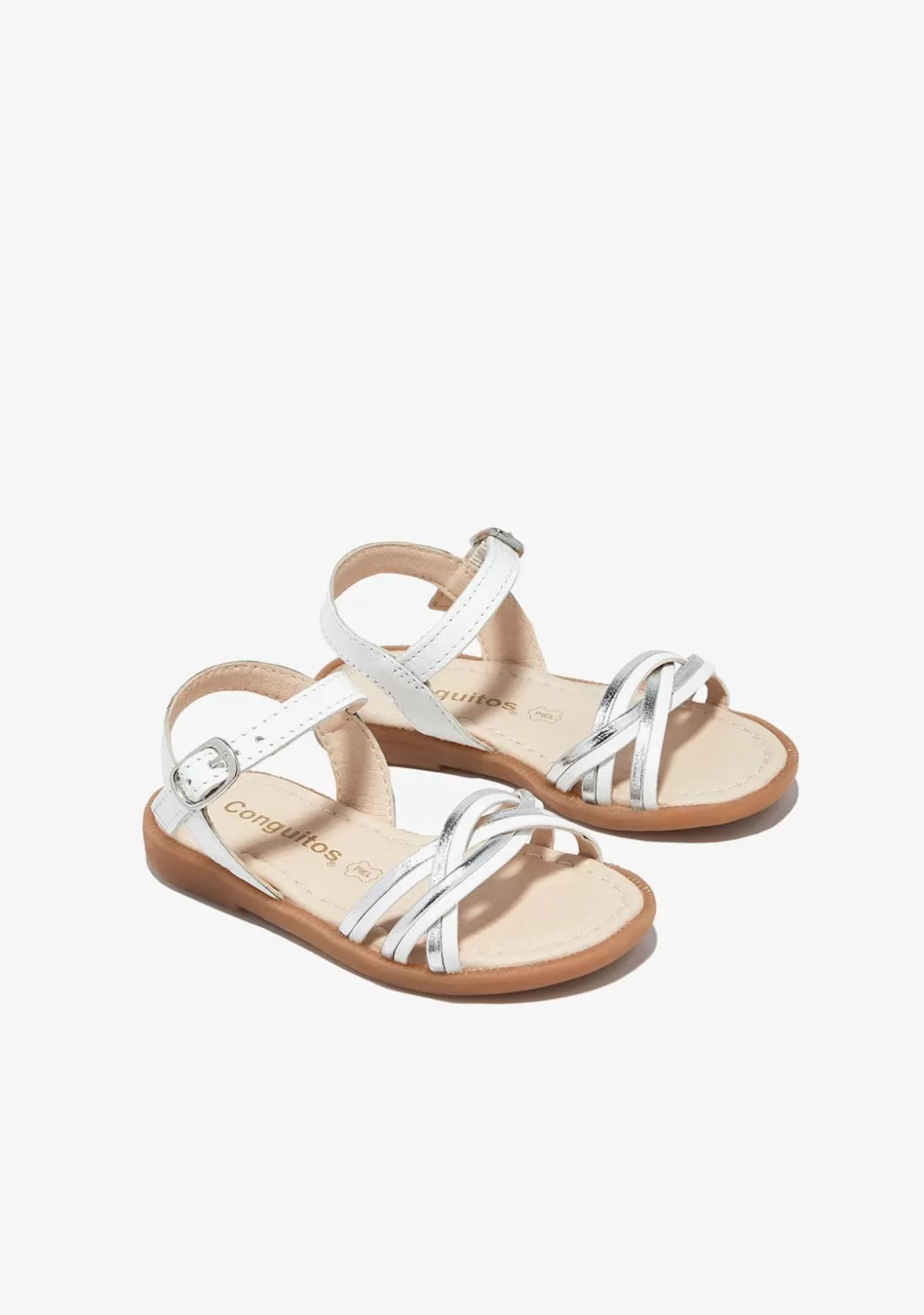 Flash Sale Sandalias Hebilla Blanco Plata Sandalias | Zapatos De Ceremonia