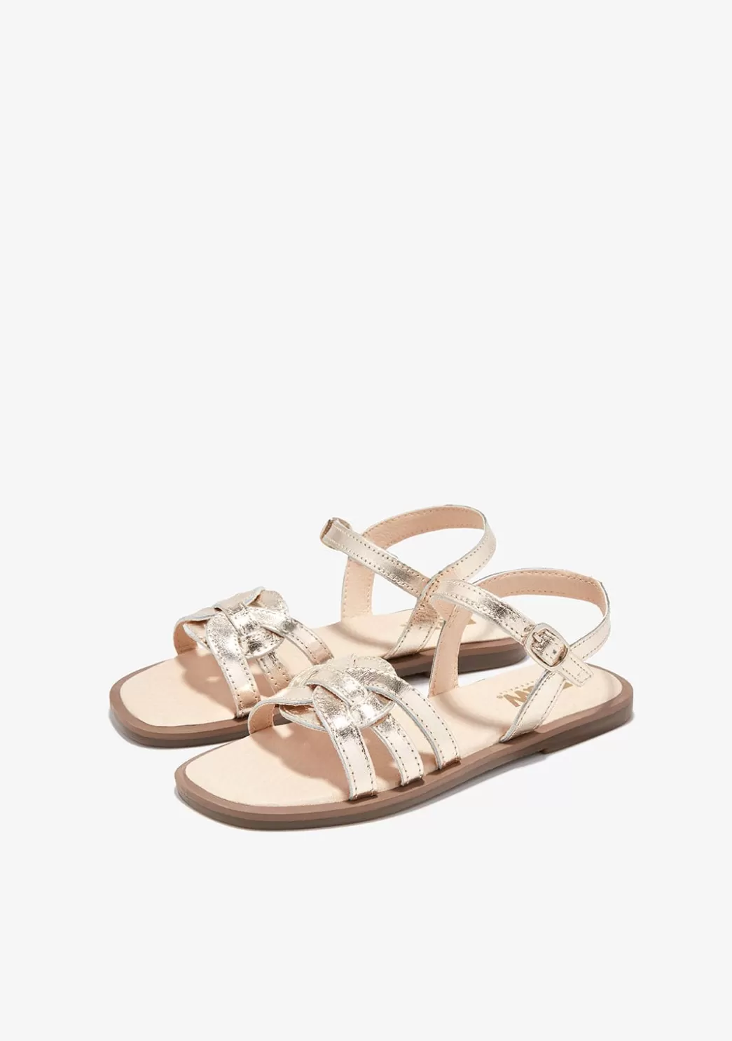 Flash Sale Sandalias Nudo Oro B&W Sandalias | Sandalias