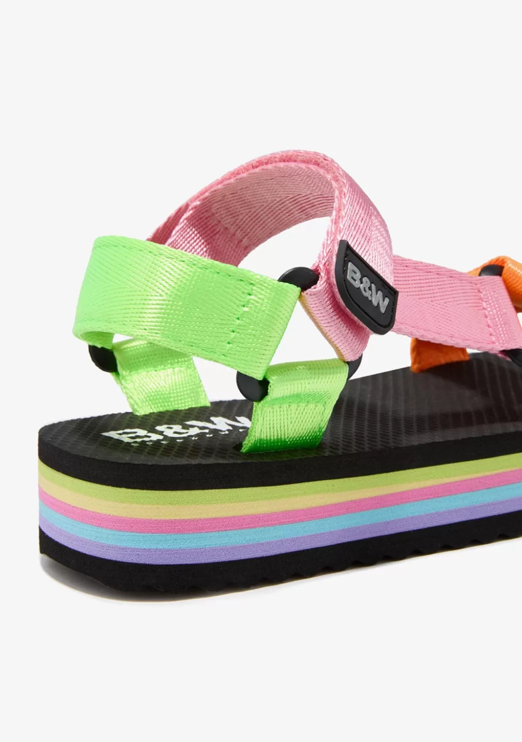 Best Sandalias Plataforma Multicolor B&W Sandalias | Chanclas
