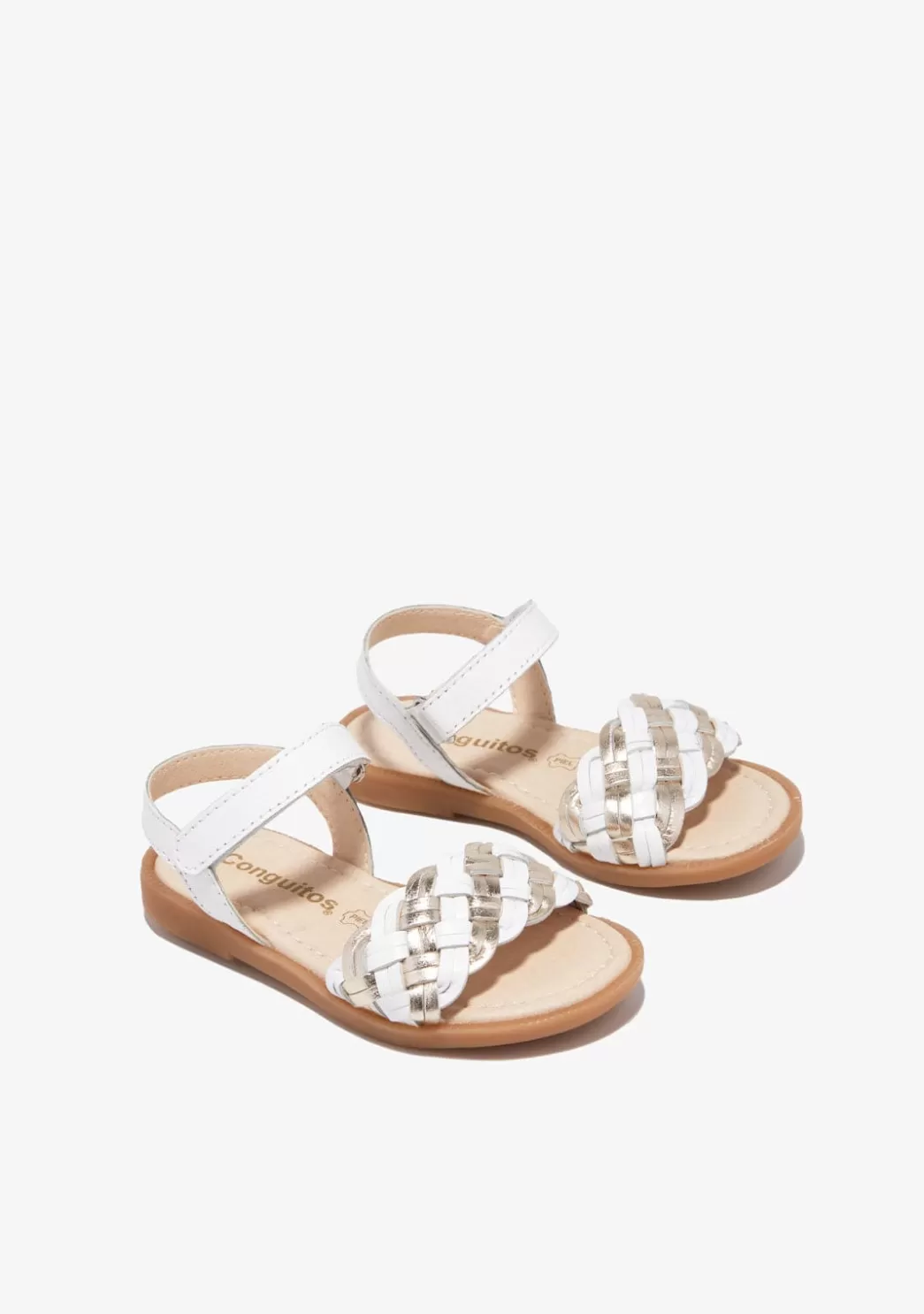 Sale Sandalias Trenza Blanco Dorado Sandalias | Zapatos De Ceremonia