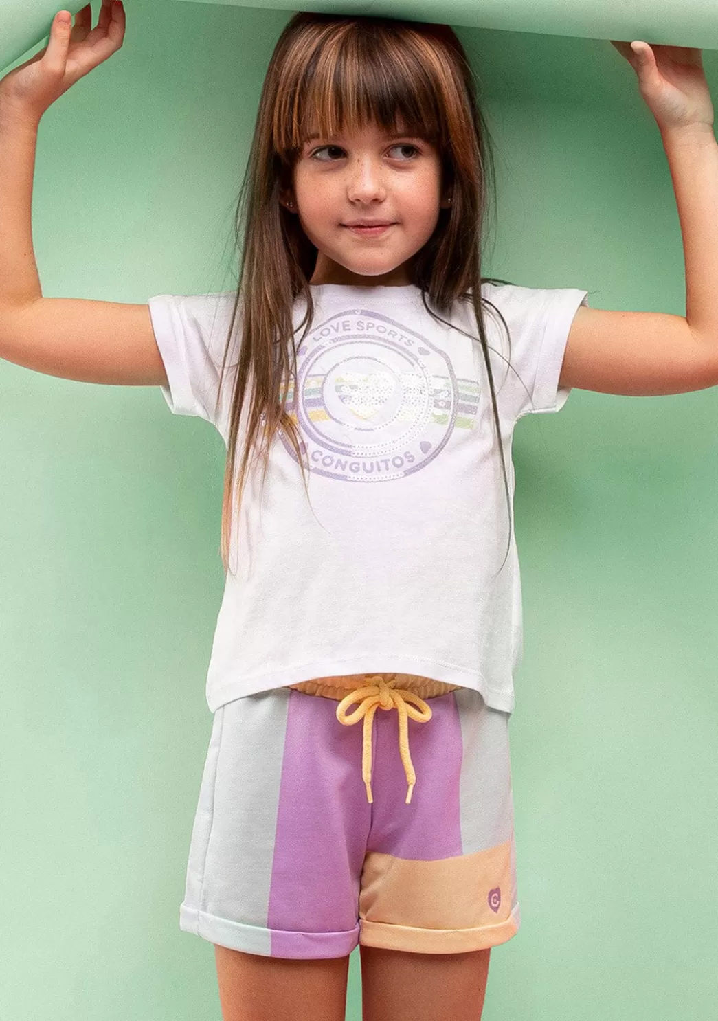 Cheap Short Deportivo De Niña Liso Patchwork Multicolor Shorts