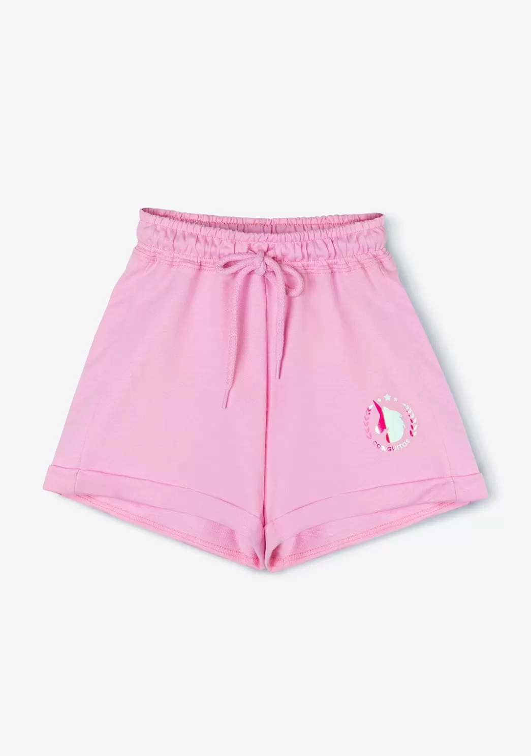 Clearance Short Deportivo De Niña Liso Unicornio Rosa Shorts
