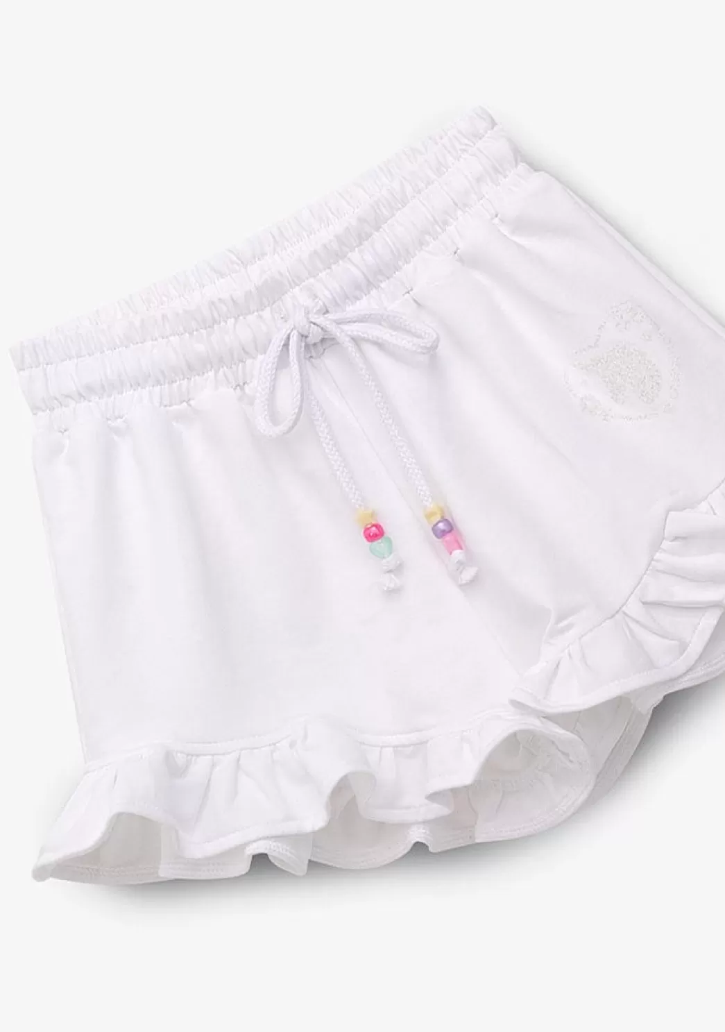 Flash Sale Short Niña Felpa Unicornio Blanco Shorts