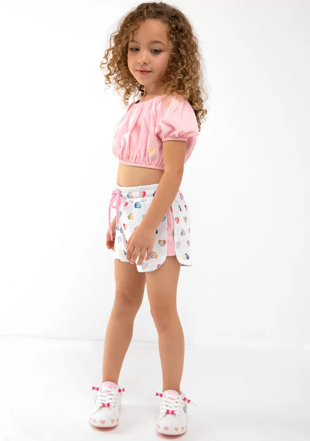 Outlet Shorts Deportivos Corazones Multicolor Shorts