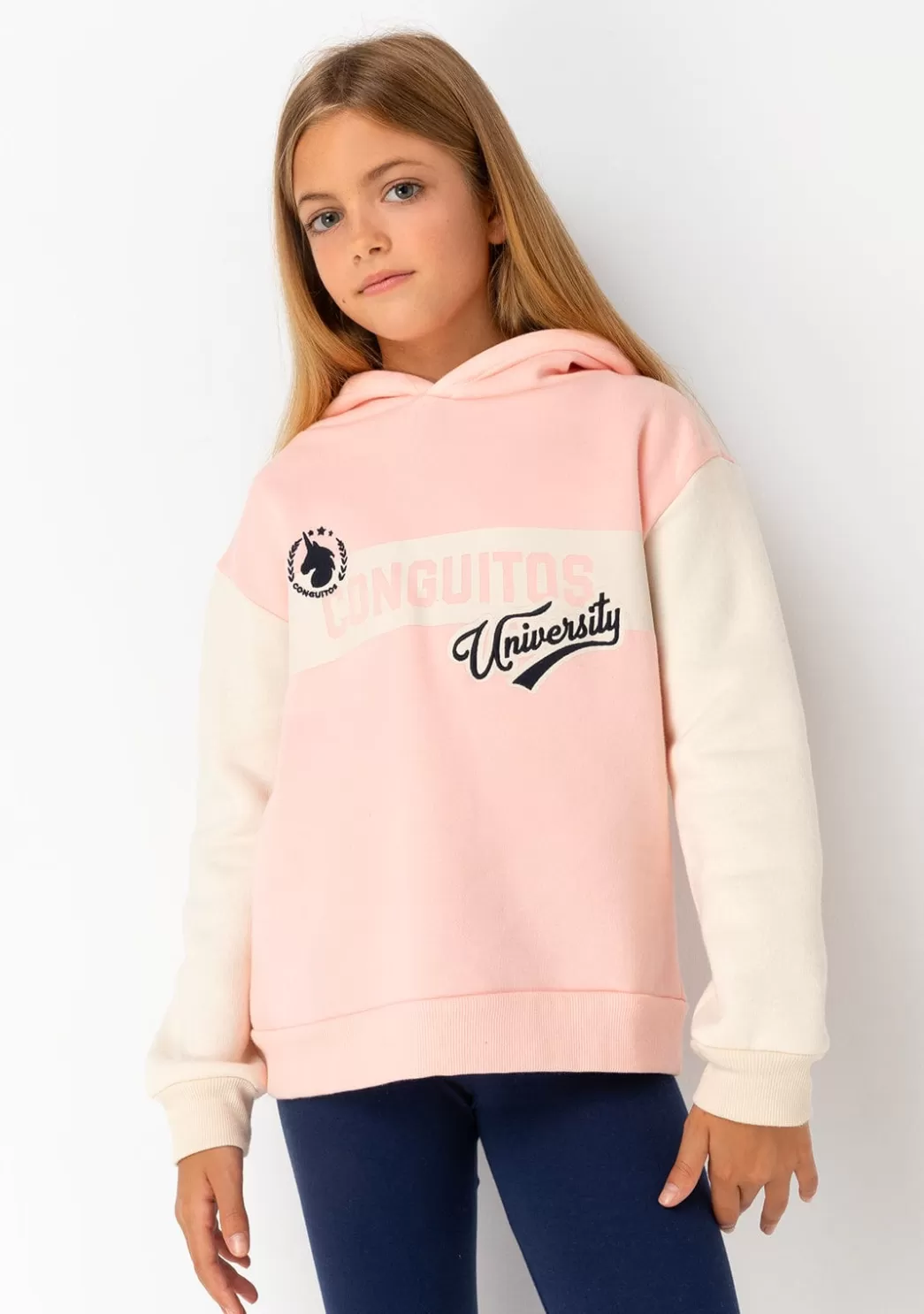 Clearance Sudadera De Niña University Rosa Sudaderas