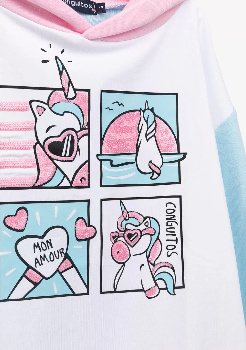 Sale Sudadera Niña Lentejuelas Unicornio Multicolor Sudaderas