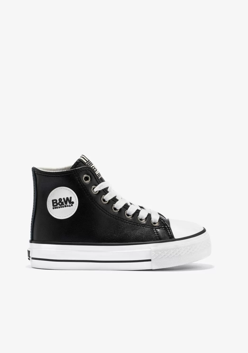 New Unisex Black Logo Hi-Top Sneakers Napa B&W Zapatillas | Zapatillas