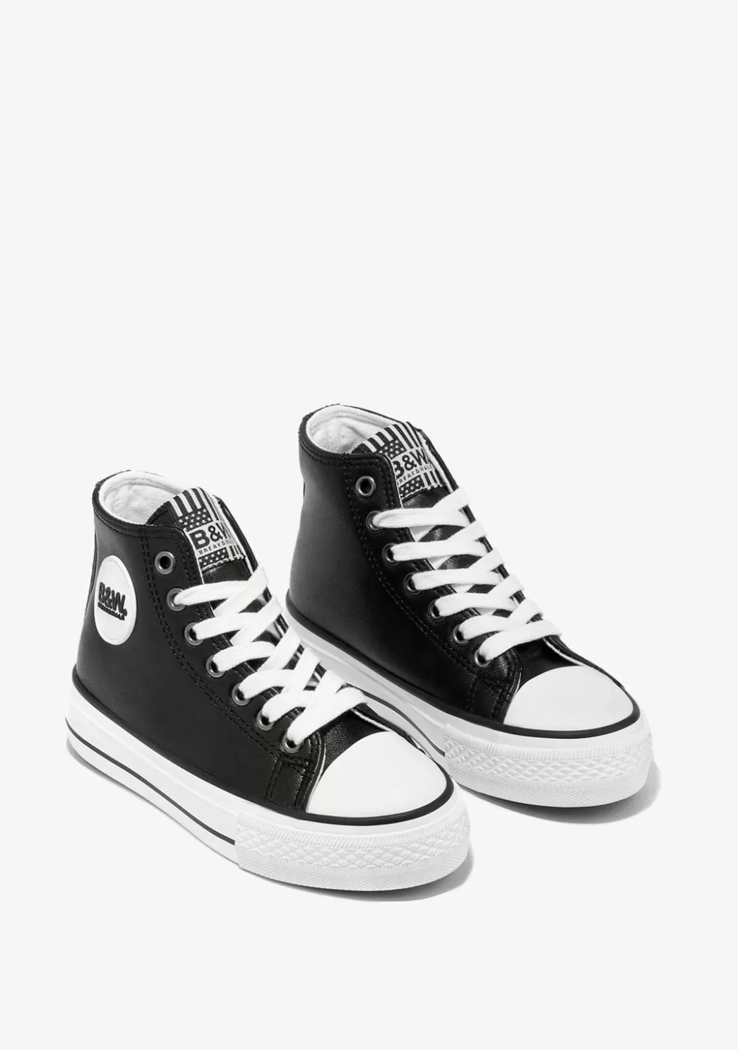 New Unisex Black Logo Hi-Top Sneakers Napa B&W Zapatillas | Zapatillas