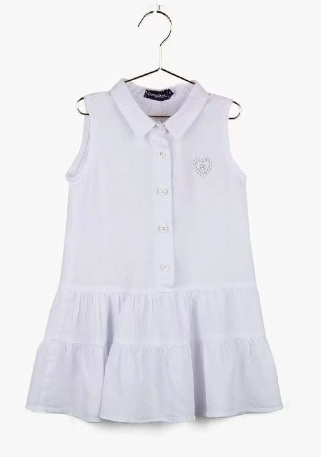 Clearance Vestido Camisero De Niña Blanco Vestidos De Verano | Vestidos