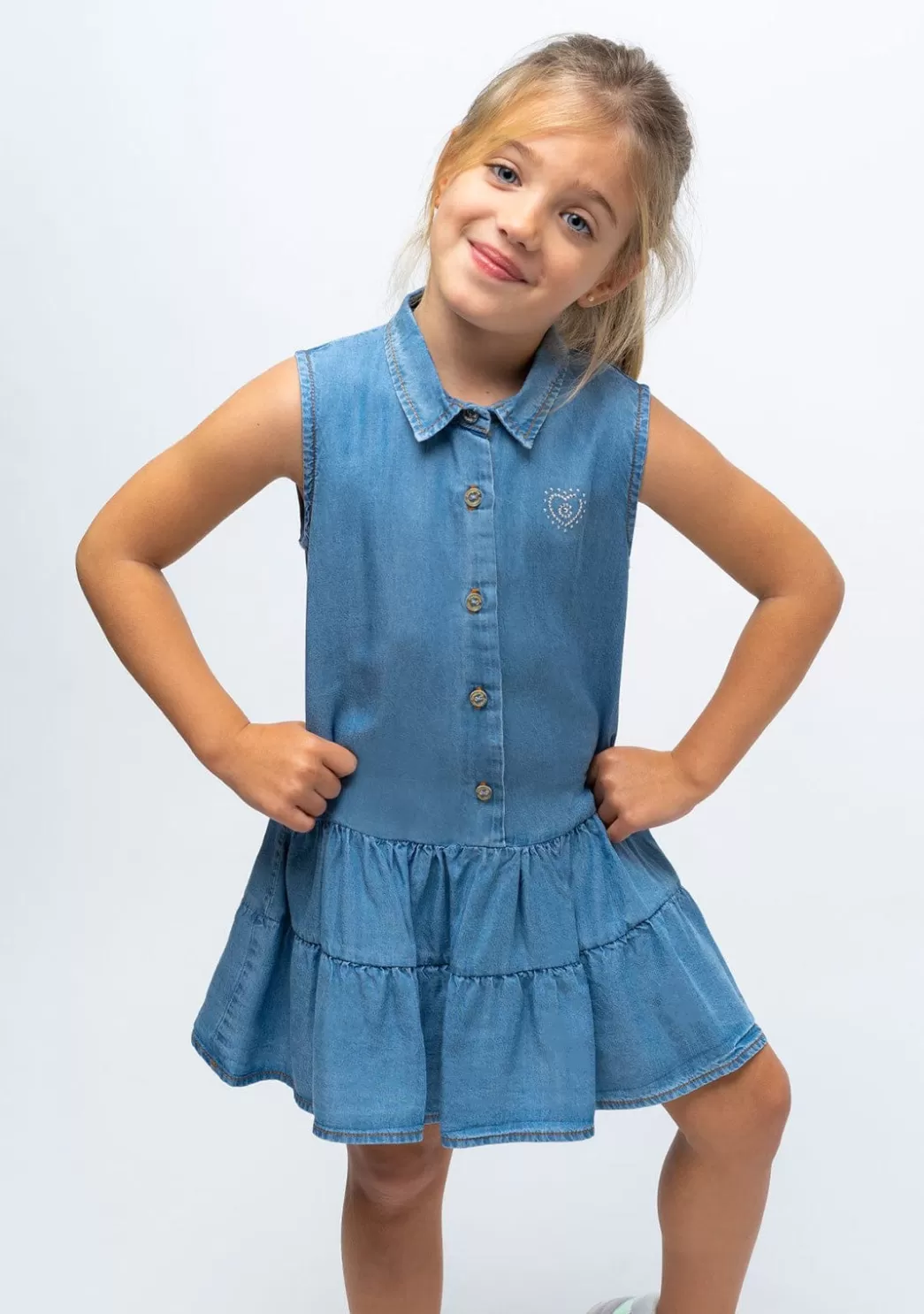 Store Vestido Camisero De Niña Denim Vestidos De Verano | Vestidos