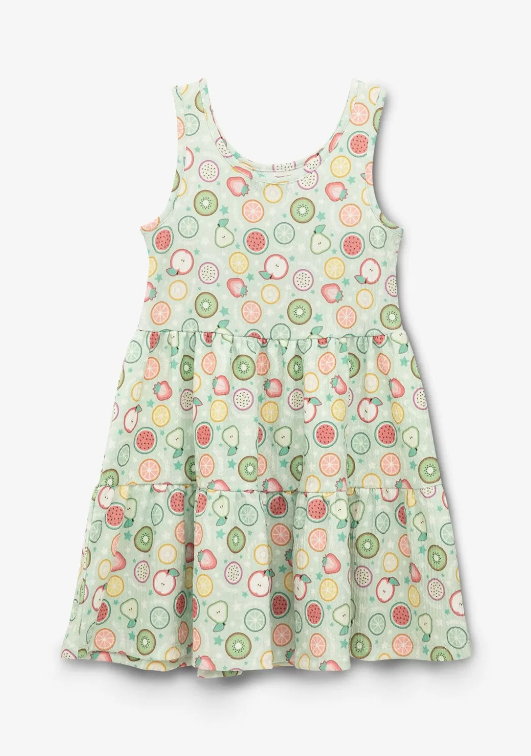 Outlet Vestido Niña Estampado Frutas Menta Vestidos De Verano | Vestidos