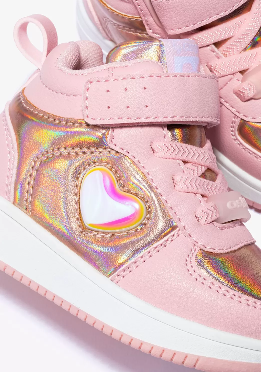 Cheap Zapatillas Altas De Bebé Con Luz Corazón Rosa Zapatillas Con Luces | Zapatillas