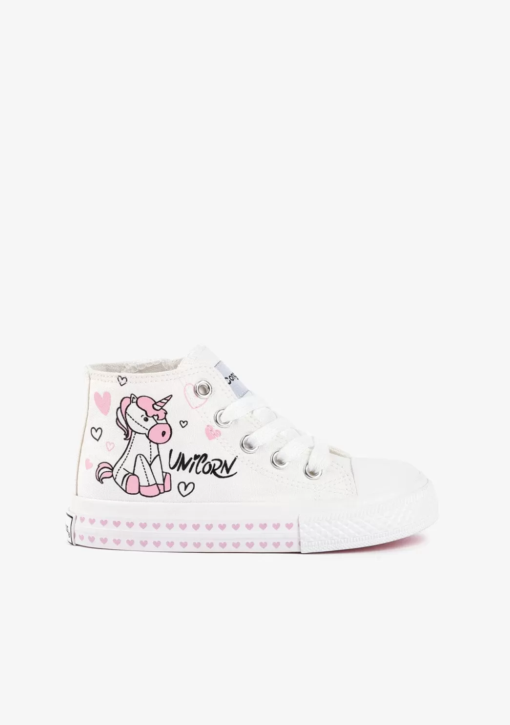 Discount Zapatillas Altas De Niña Estampado Unicornio Zapatillas