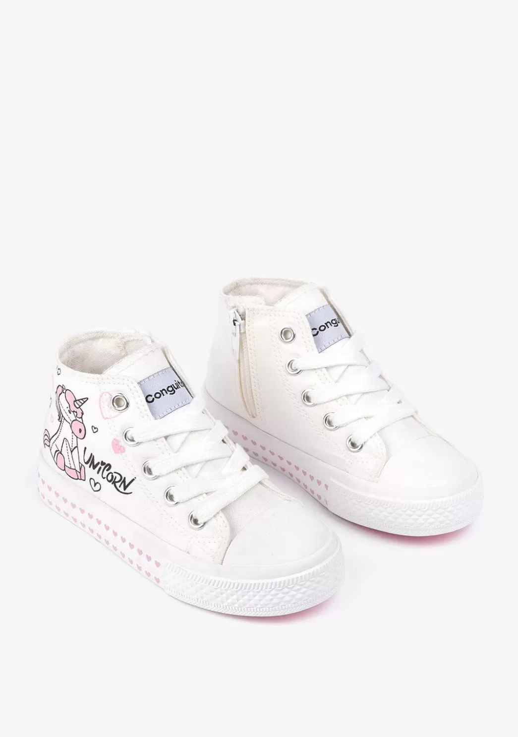 Discount Zapatillas Altas De Niña Estampado Unicornio Zapatillas