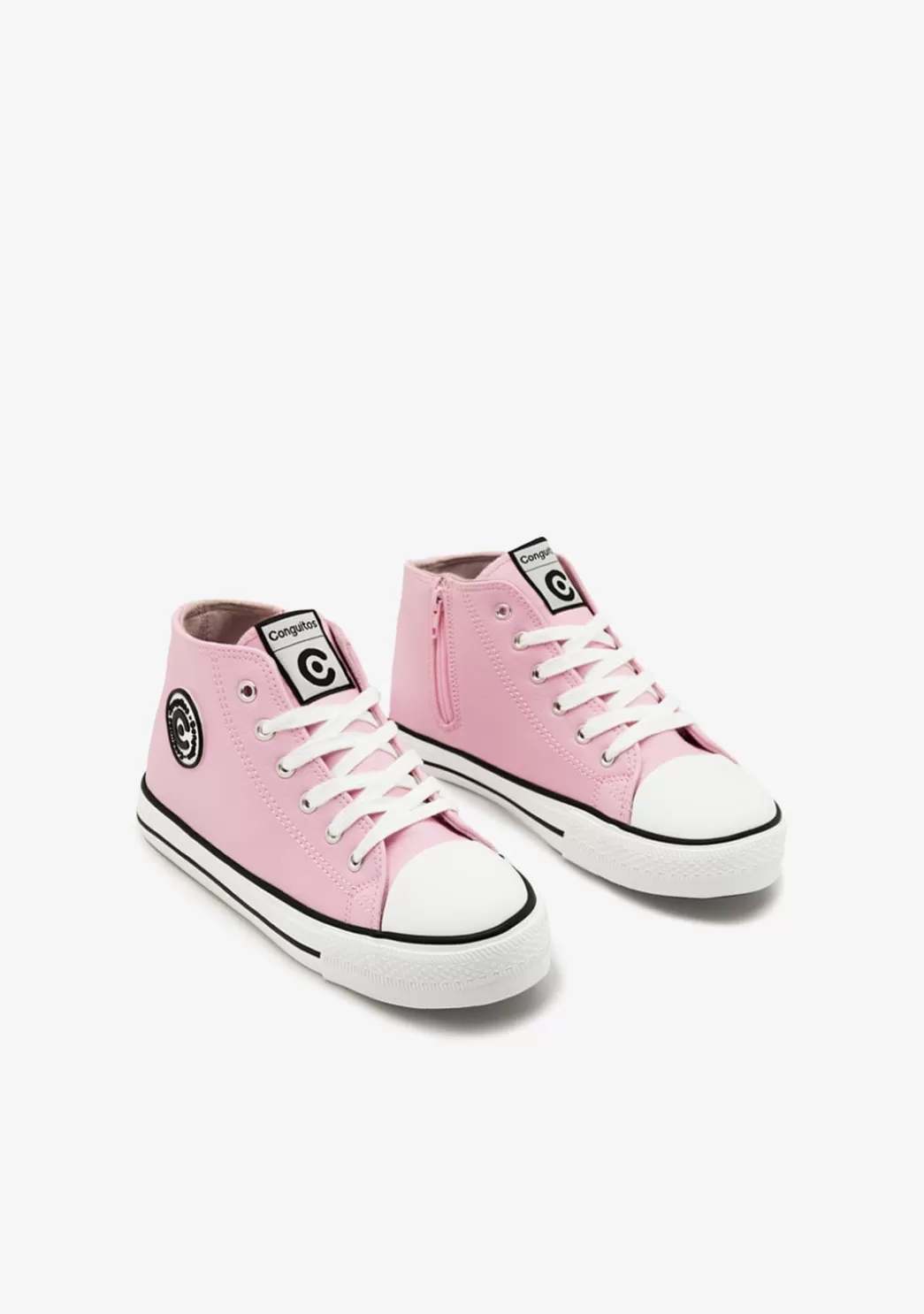 Flash Sale Zapatillas Altas De Niña Logo Napa Rosa Zapatillas