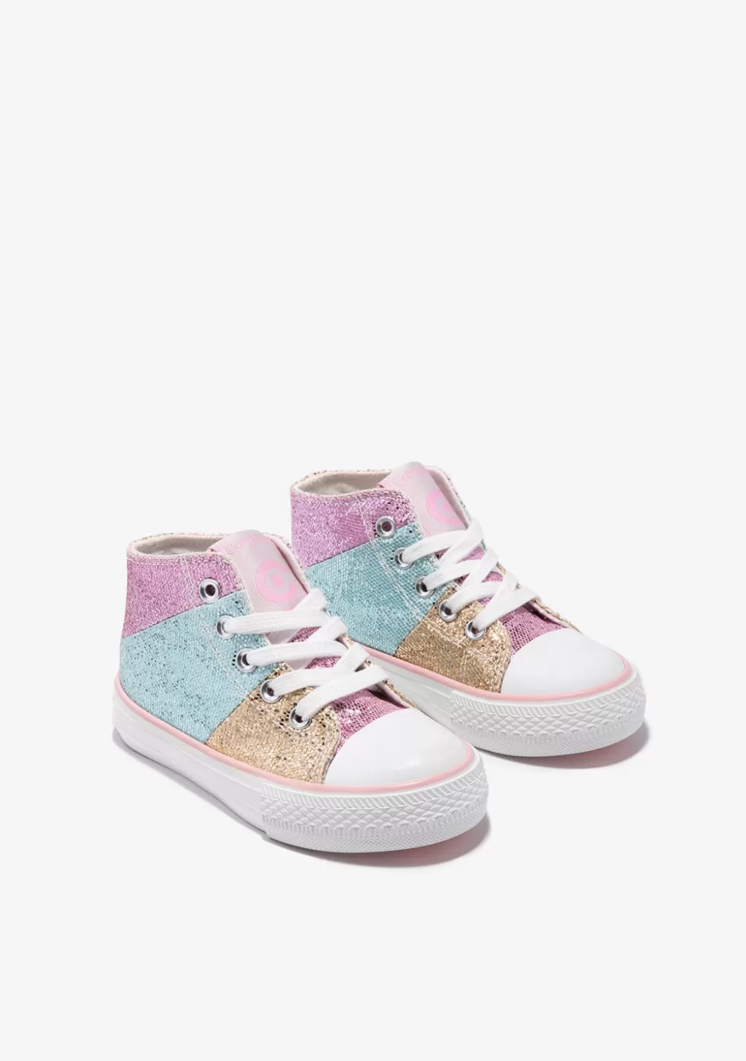 Cheap Zapatillas Altas Glitter Patchwork Zapatillas