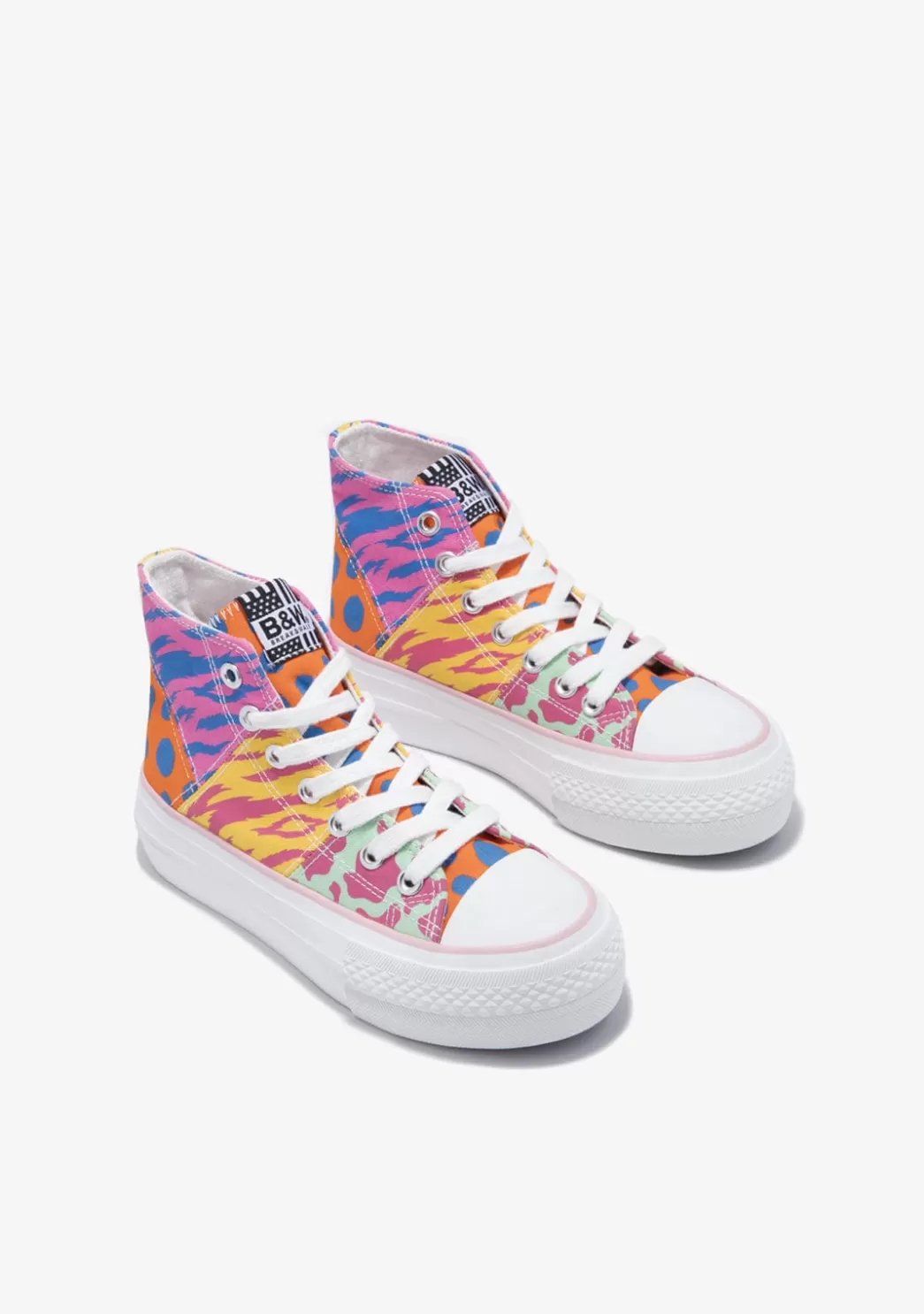 Online Zapatillas Altas Patchwork Multicolor B&W Zapatillas | Zapatillas