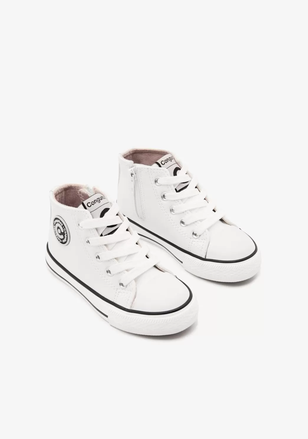 Sale Zapatillas Altas Unisex Logo Napa Blanco Zapatillas | Zapatillas