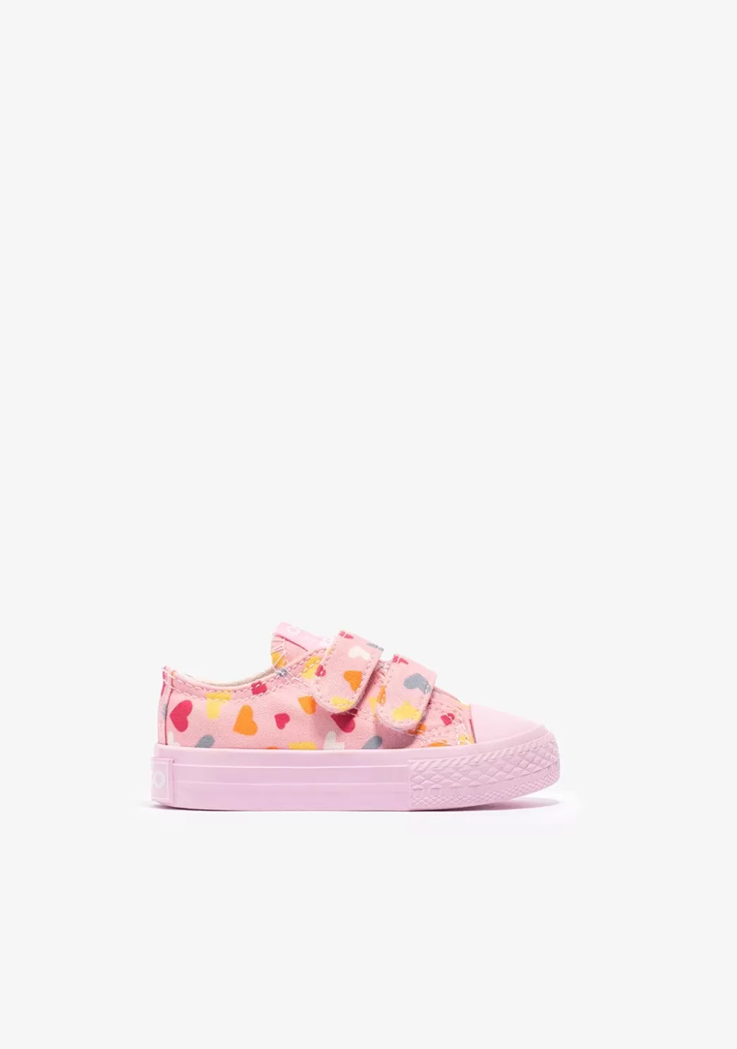 Clearance Zapatillas De Bebé Corazón Lona Rosa Zapatillas | Zapatillas