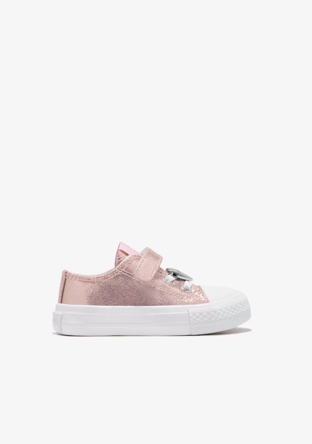 Sale Zapatillas De Bebé Lona Rosa Metalizado Zapatillas | Zapatillas