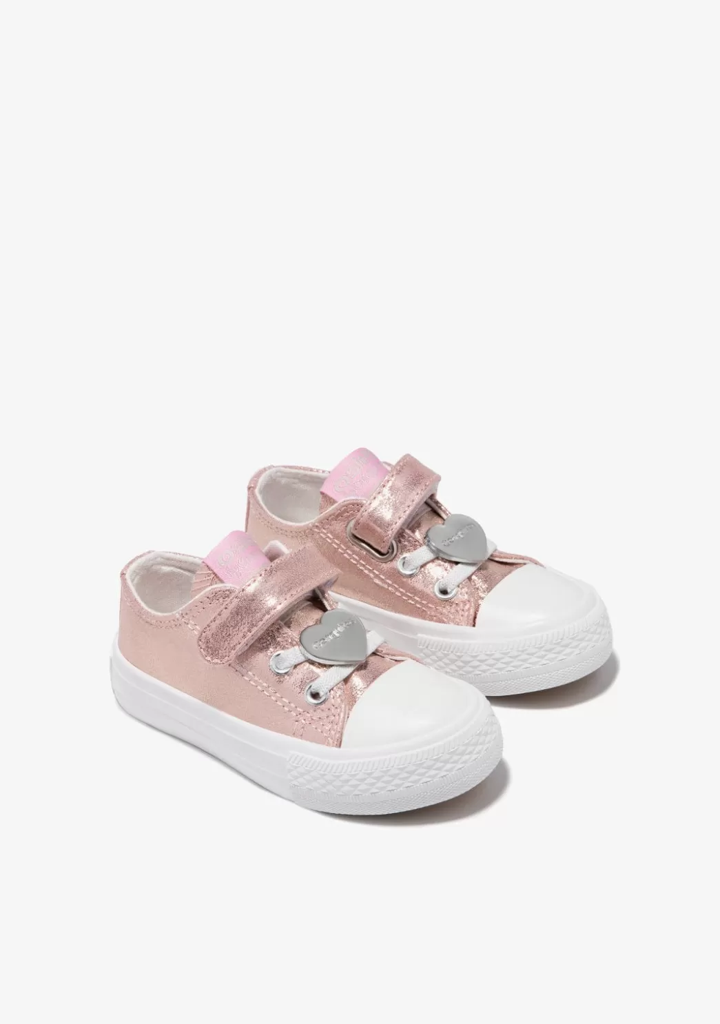 Sale Zapatillas De Bebé Lona Rosa Metalizado Zapatillas | Zapatillas