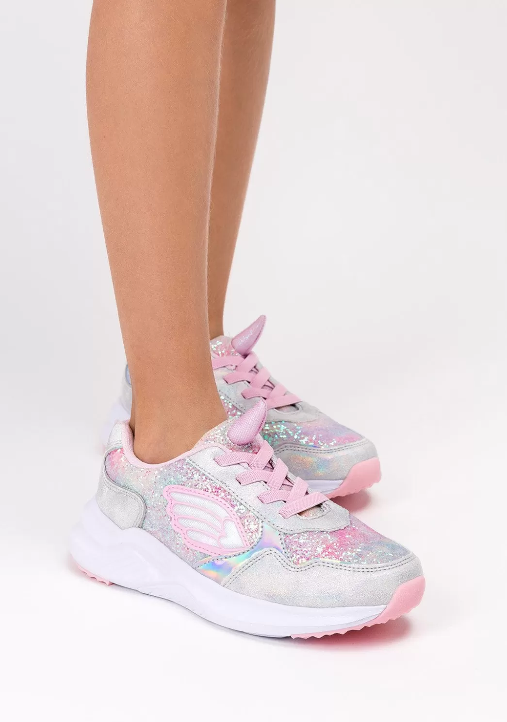 zapatillas_de_nia_unicornio_con_luz_metalizado_blanco_6.webp Discount Zapatillas De Niña Unicornio Con Luz Metalizado Blanco Zapatillas Con Luces | Zapatillas