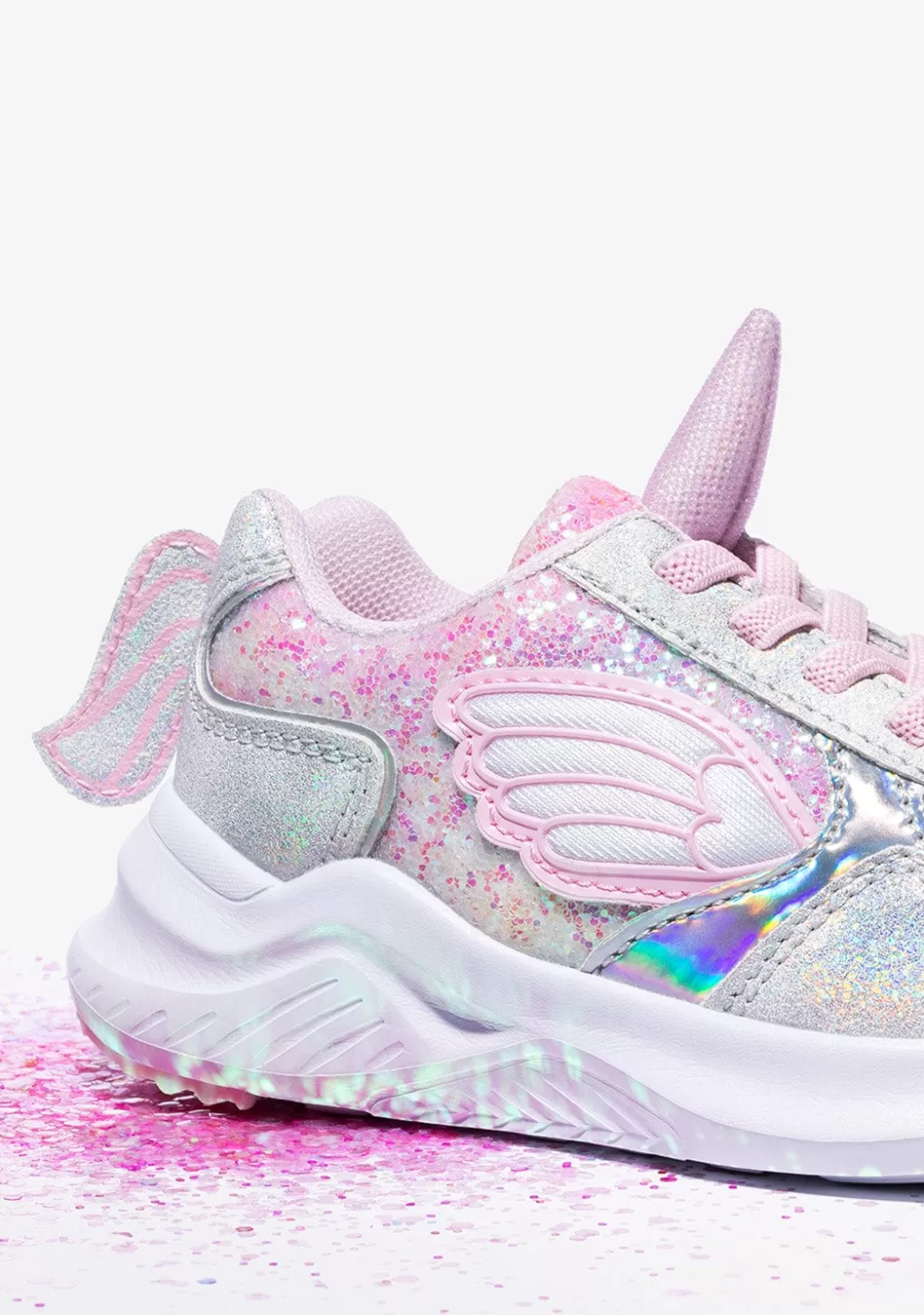 zapatillas_de_nia_unicornio_con_luz_metalizado_blanco_8.webp Discount Zapatillas De Niña Unicornio Con Luz Metalizado Blanco Zapatillas Con Luces | Zapatillas