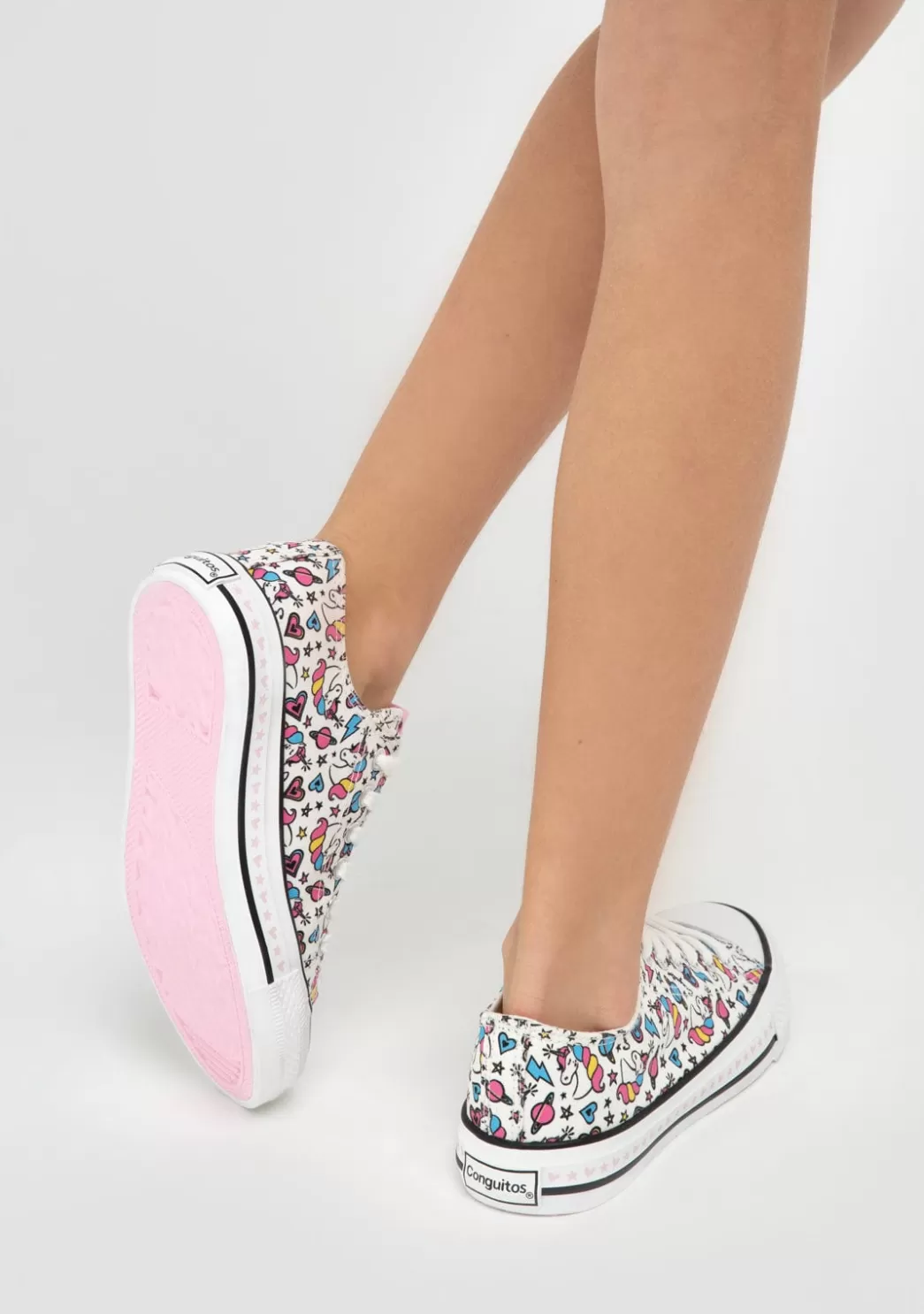 zapatillas_de_nia_unicornio_lona_blanco_3.webp Sale Zapatillas De Niña Unicornio Lona Blanco Zapatillas