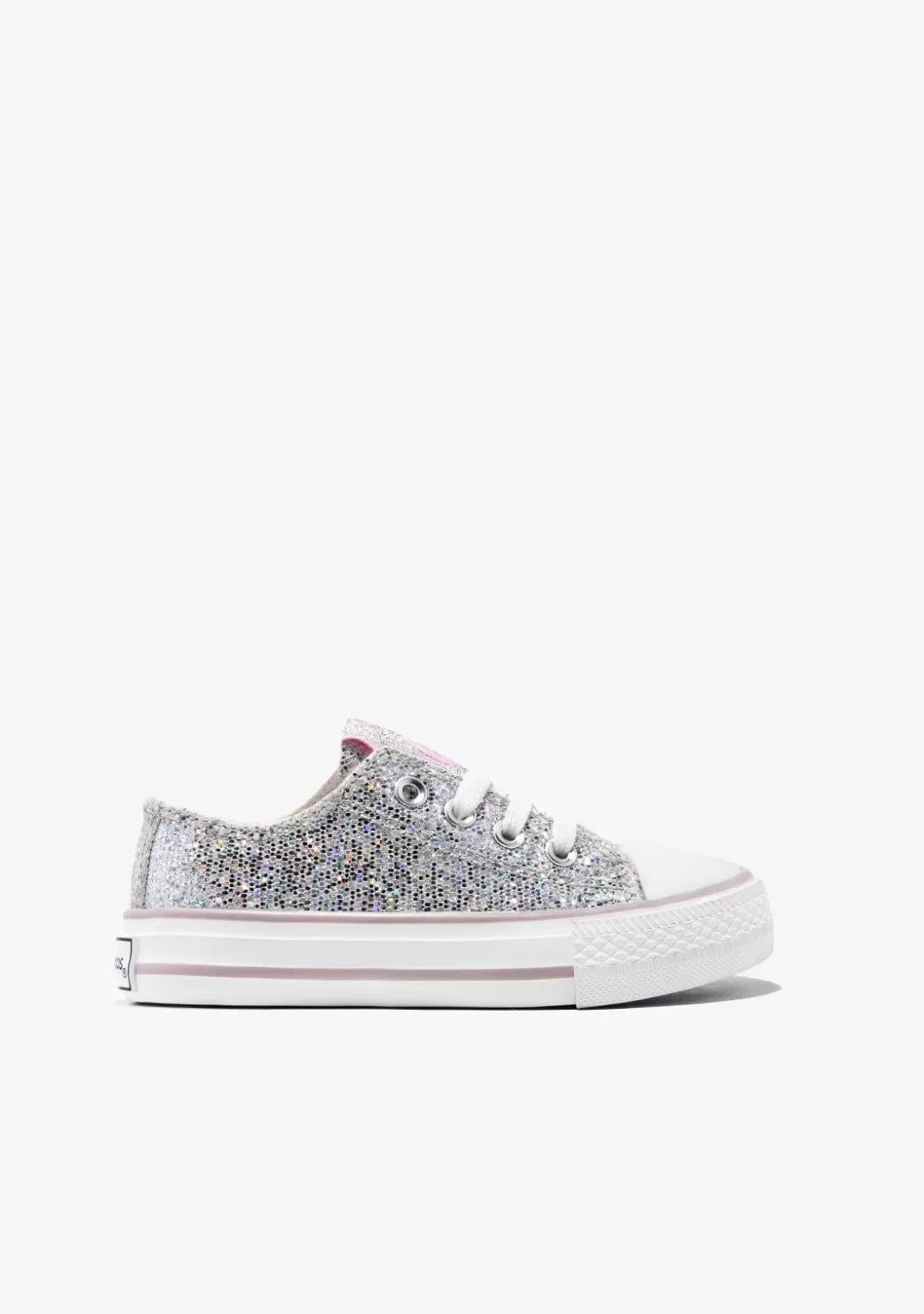 Shop Zapatillas Glitter Plata Zapatillas