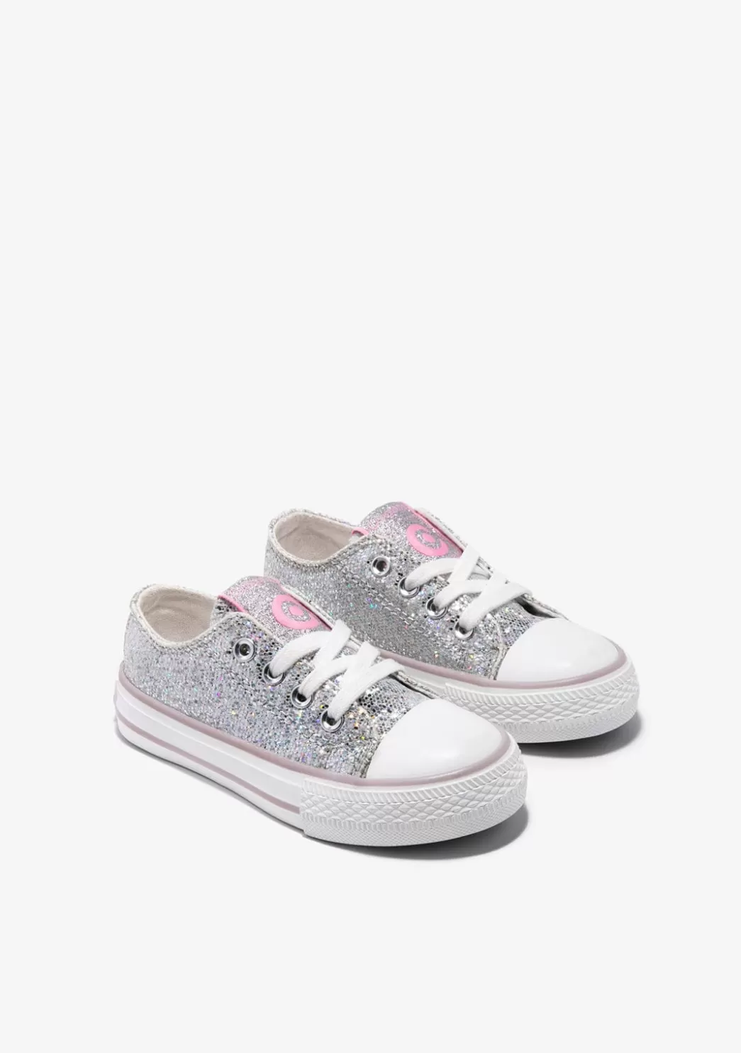 Shop Zapatillas Glitter Plata Zapatillas