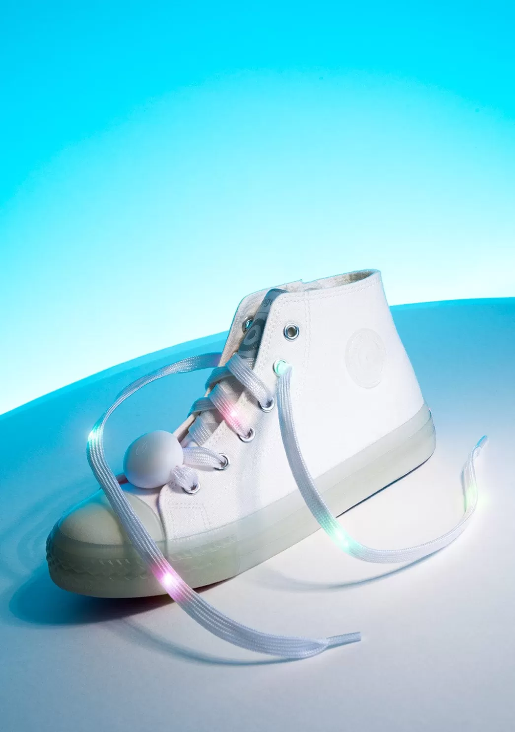 Flash Sale Zapatillas Unisex Cordones Con Luz Lona Blanco Zapatillas Con Luces | Zapatillas