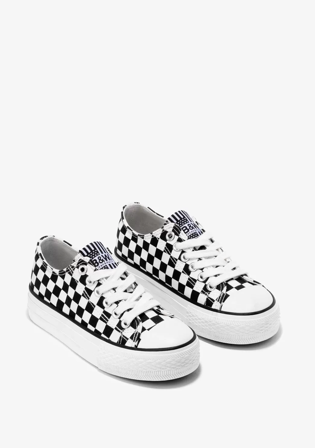 Shop Zapatillas Unisex Lona Negro Blanco B&W Zapatillas | Zapatillas